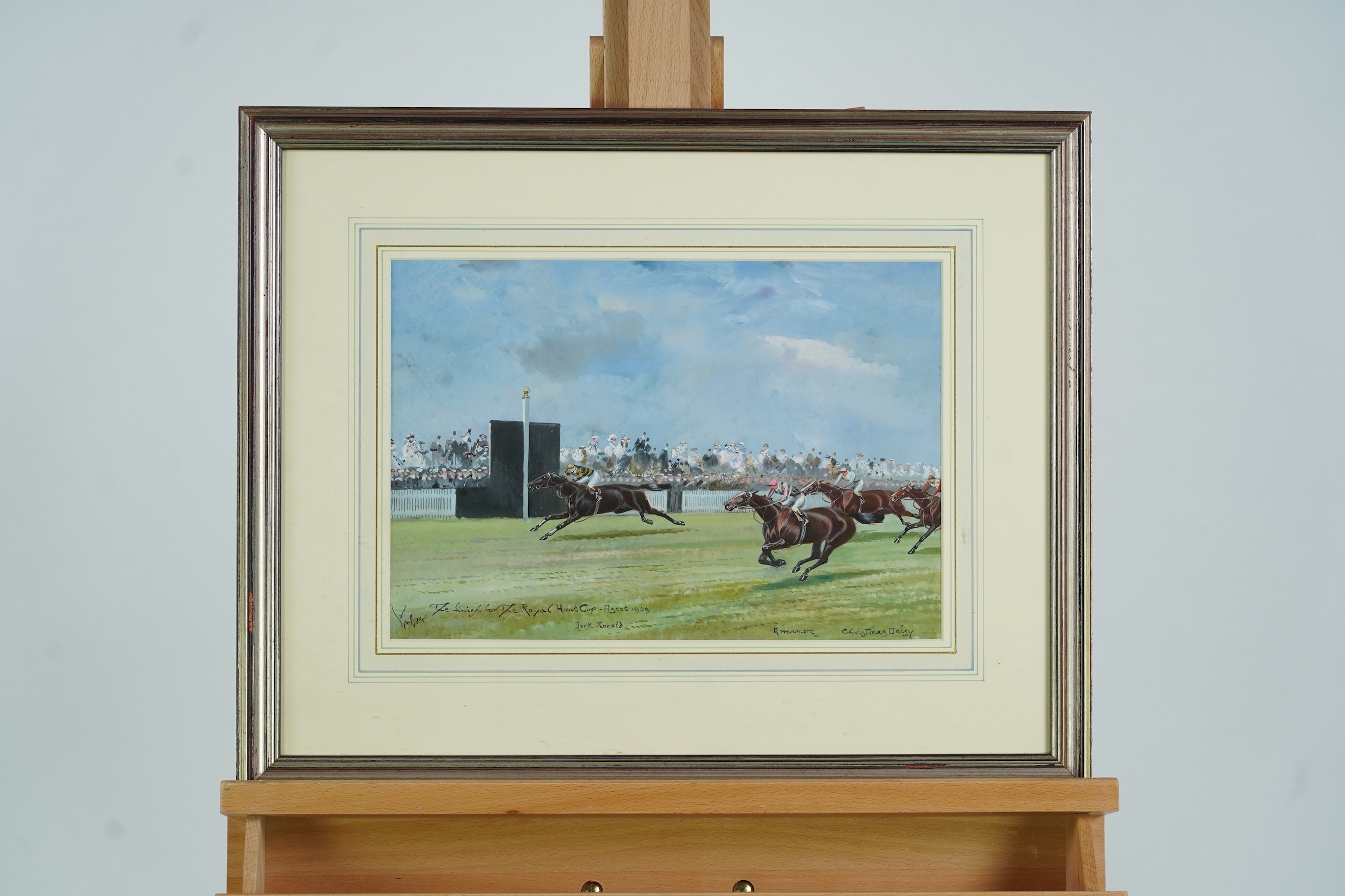 John Beer (c.1860-c.1930), 'The Finish for the Royal Hunt Cup - Ascot, 1909'